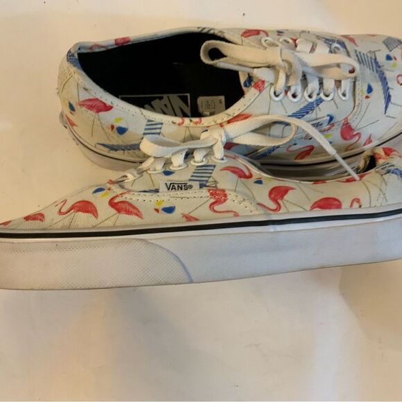 Vans Pink Flamingos Beach Chair Retro Pool Summer Vibes Shoes MENS 6.5/ women 8 - Picture 7 of 13